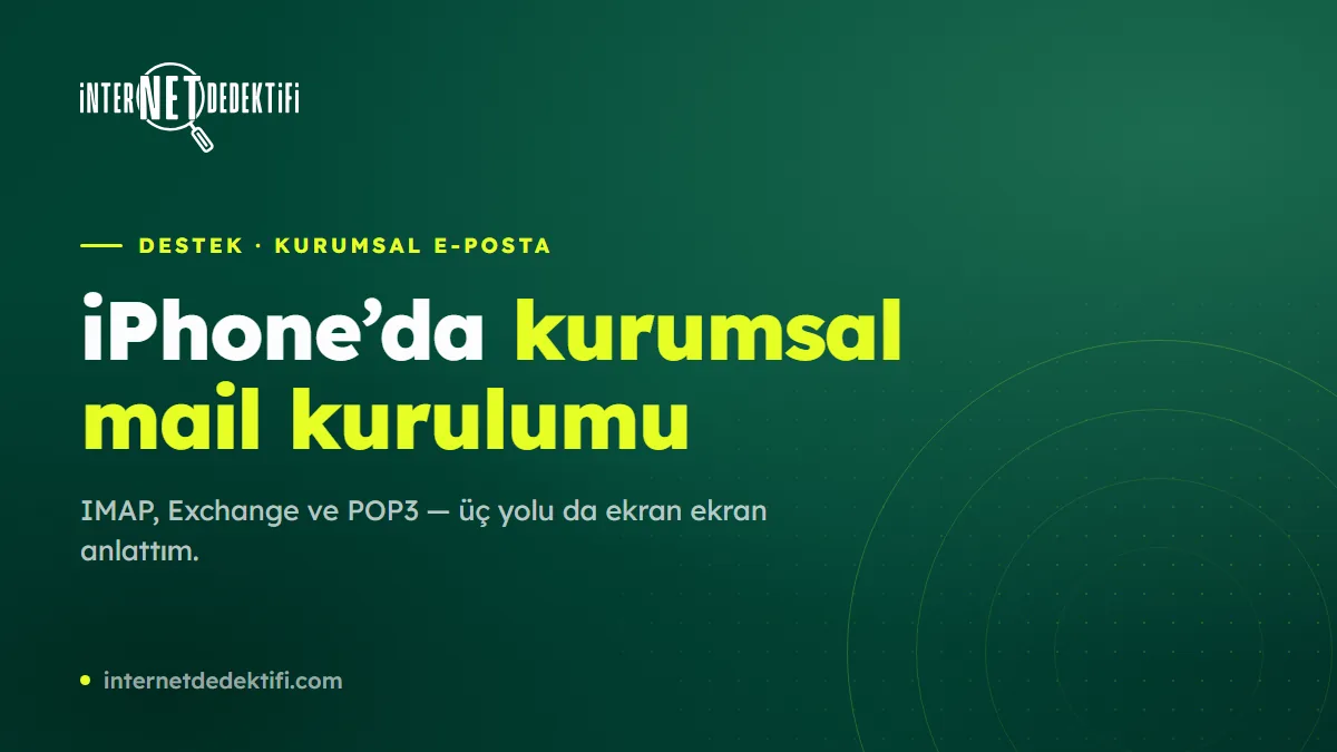 Iphone Kurumsal Mail Kurulumu