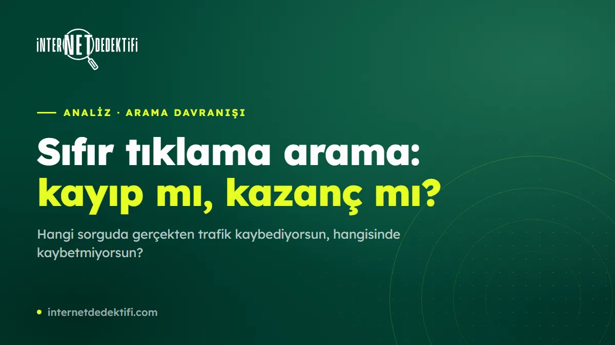 Sıfır Tıklama Arama Nedir? Trafik Kaybı mı, Marka Kazancı mı?