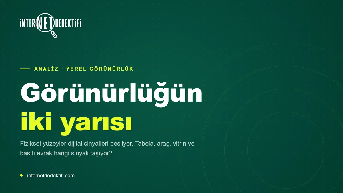 Yerel İşletmede Görünürlüğün Fiziksel ve Dijital Yarısı