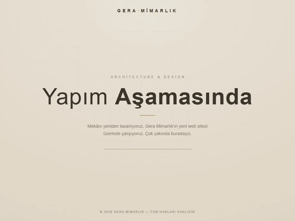 Gera Mimarlık web sitesi