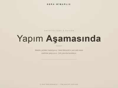 Gera Mimarlık web sitesi ekran görüntüsü