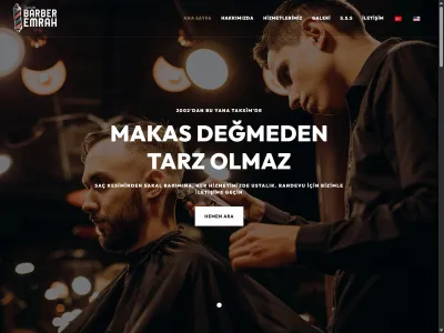 Taksim Barber Emrah web sitesi ekran görüntüsü